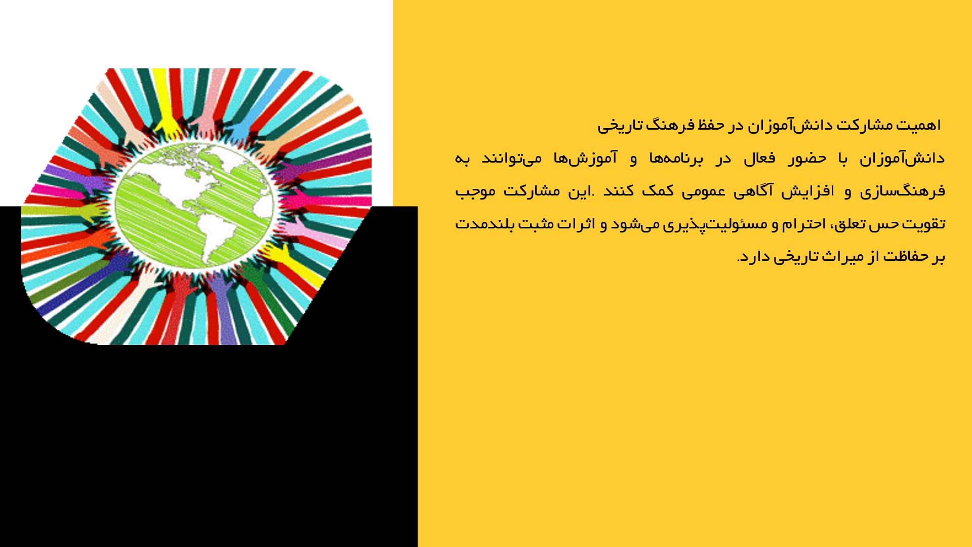 پاورپوینت در مورد نقش دانش‌آموزان در حفظ فرهنگ تاریخی ایران